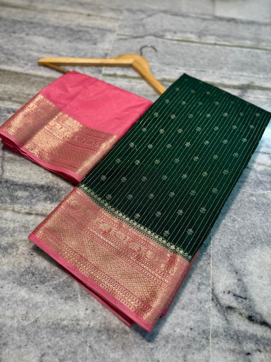 Banarasi Rim Jhim Silk Saree - BARJG01