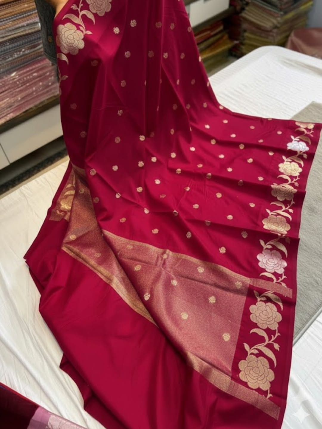 Banarasi Silk Double Dupion Saree - BSDRP12