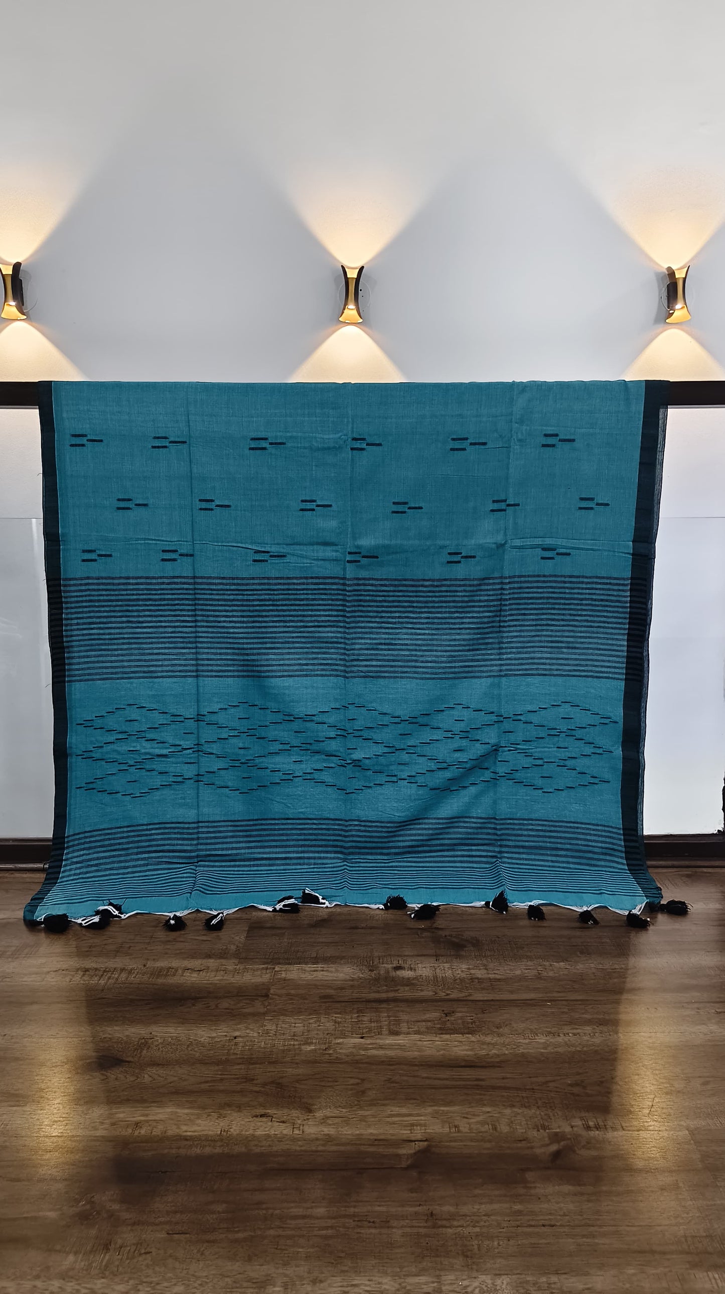 Bengal Cotton Jamdani Saree - BCJSLB024
