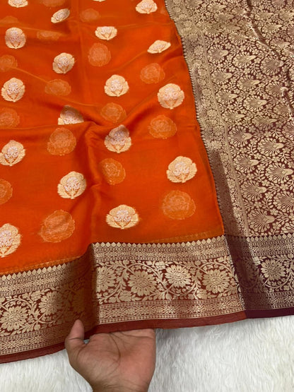 Banarasi Katan Silk Saree - BKSOG004