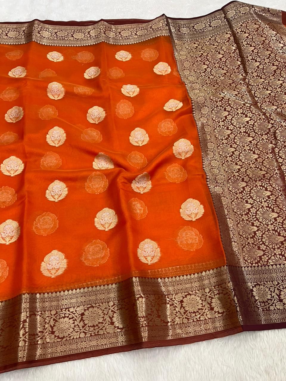 Banarasi Katan Silk Saree - BKSOG004