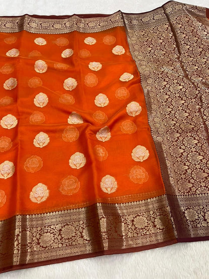 Banarasi Katan Silk Saree - BKSOG004