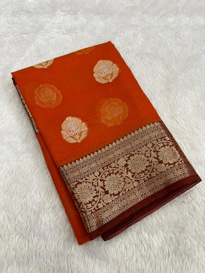 Banarasi Katan Silk Saree - BKSOG004