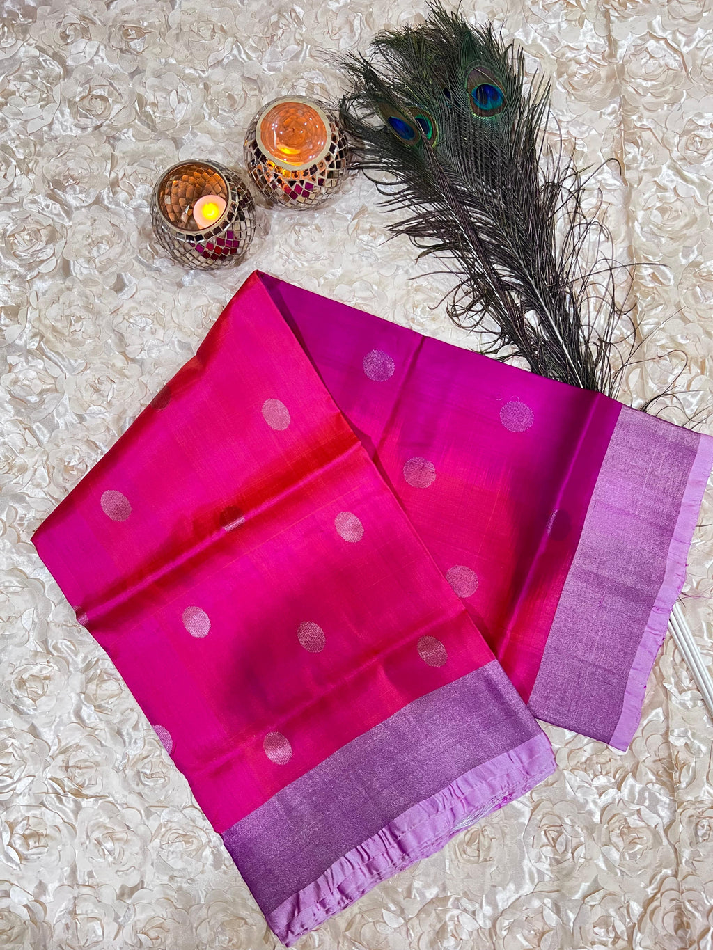 Uppada Silk Saree with Dollar Buta  BAF304