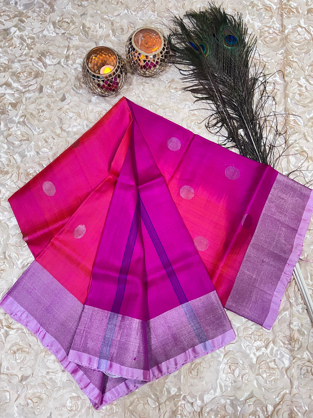 Uppada Silk Saree with Dollar Buta  BAF304