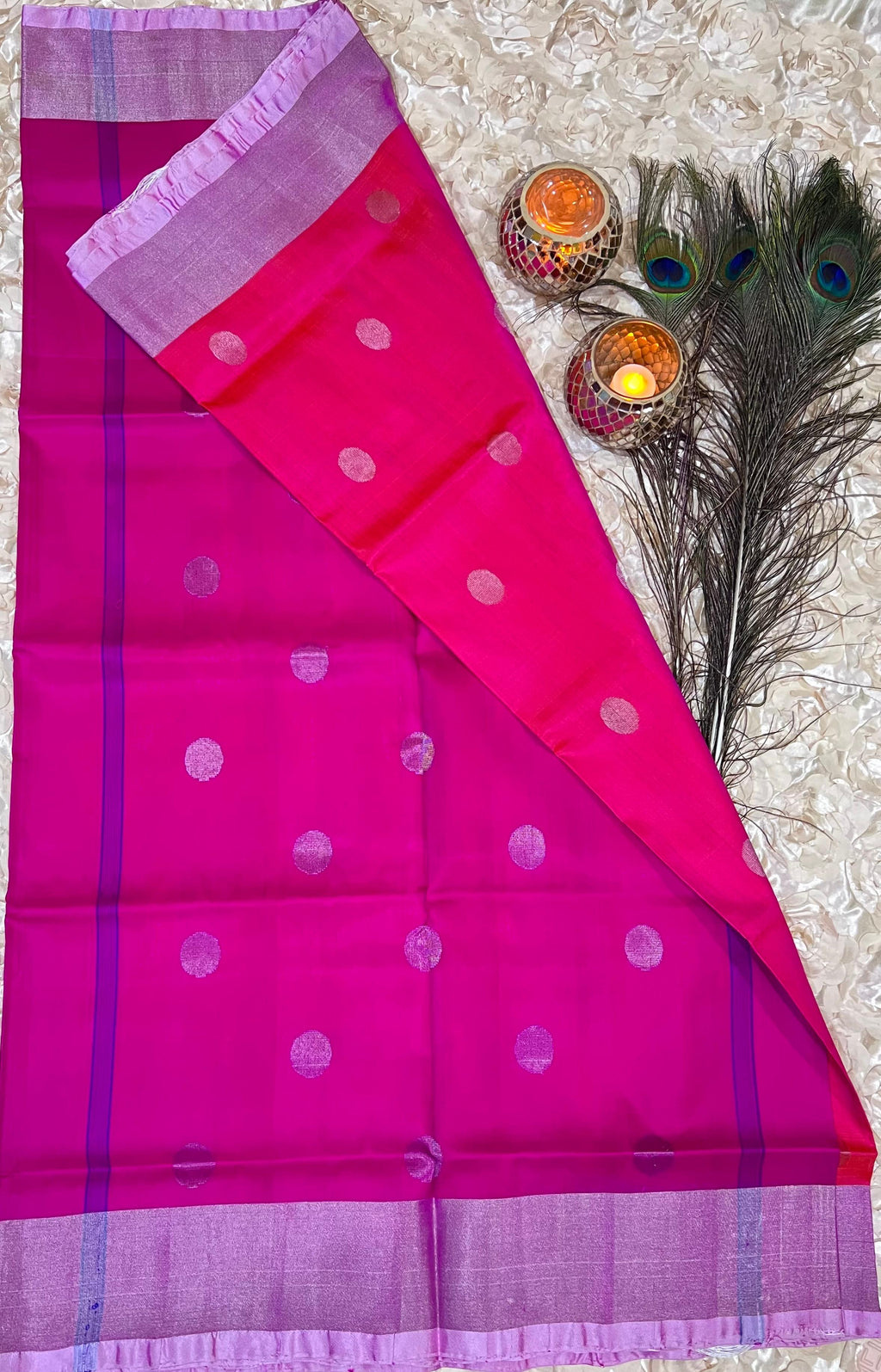 Uppada Silk Saree with Dollar Buta  BAF304