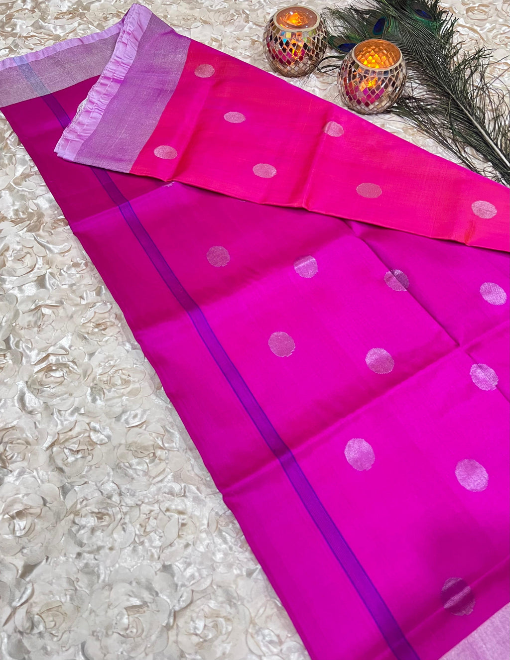 Uppada Silk Saree with Dollar Buta  BAF304