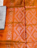 Pure Uppada Silk Saree in Orange BAFOSU1