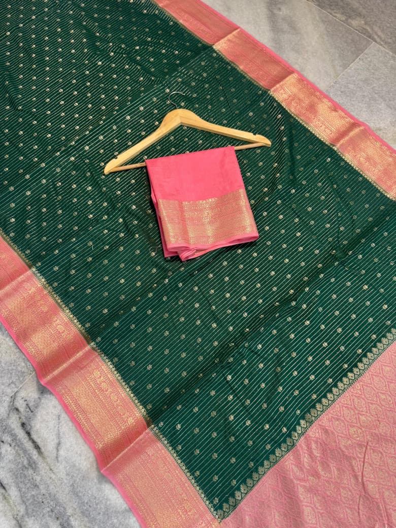 Banarasi Rim Jhim Silk Saree - BARJG01