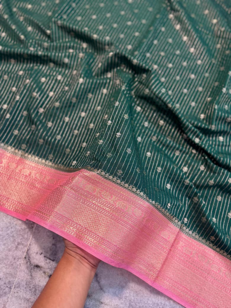 Banarasi Rim Jhim Silk Saree - BARJG01