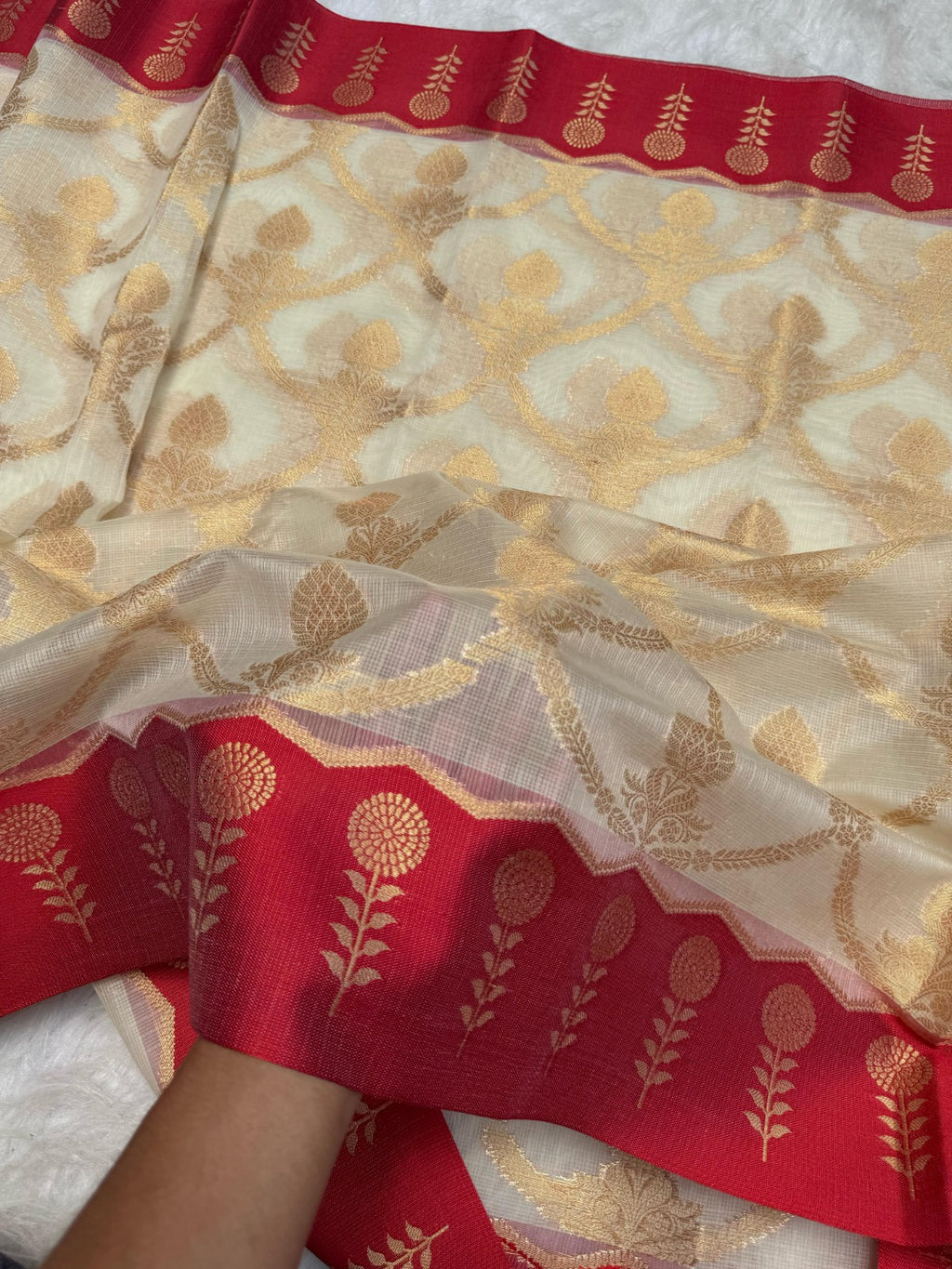 Banarasi Kota Check Silk Saree-BKTCR01