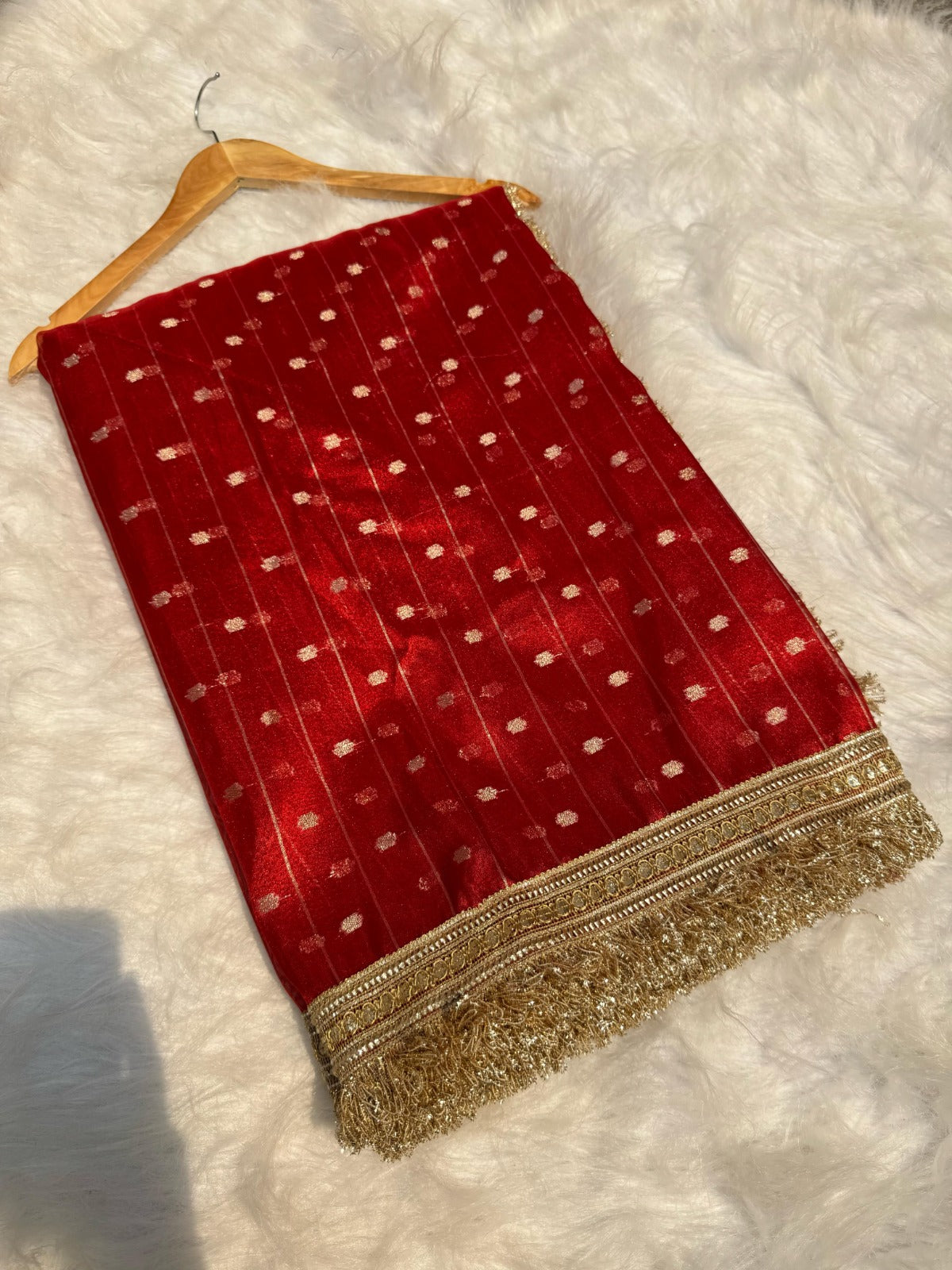 Banarasi Tissue Silk Saree-BTS-RED&GLDL