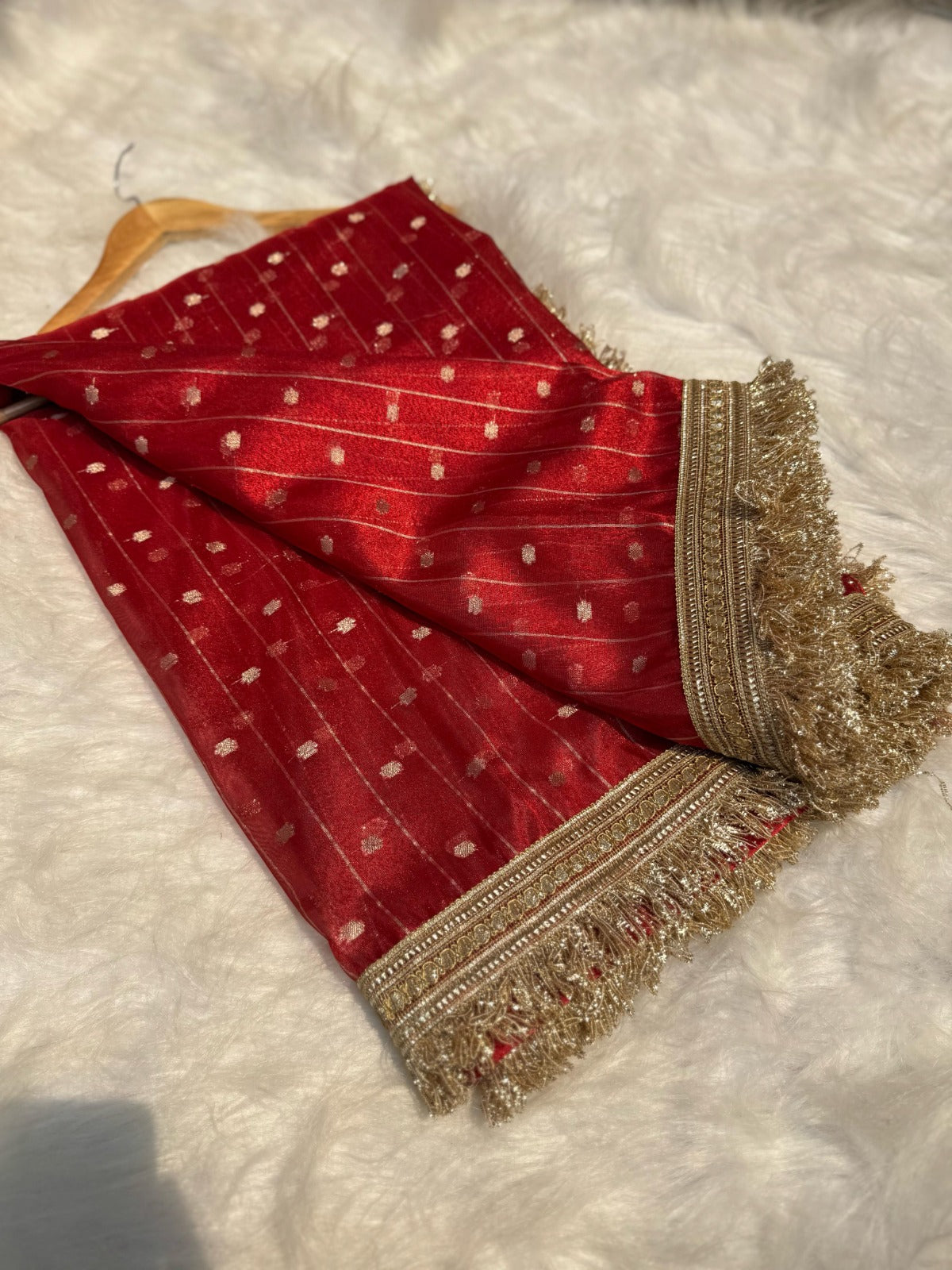 Banarasi Tissue Silk Saree-BTS-RED&GLDL