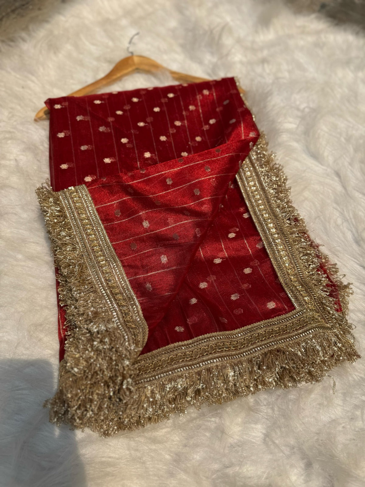 Banarasi Tissue Silk Saree-BTS-RED&GLDL