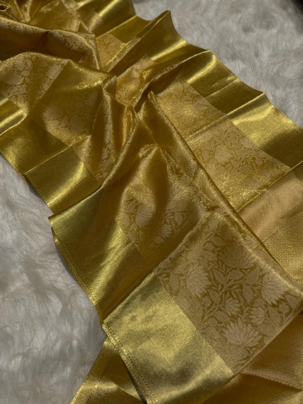 Banarasi Tissue Silk Saree-BTSGLD01