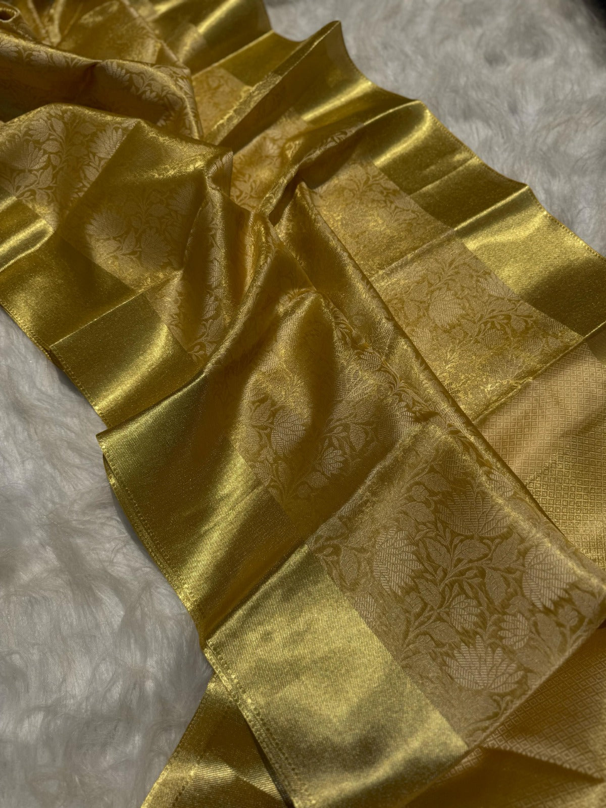 Banarasi Tissue Silk Saree-BTSGLD01