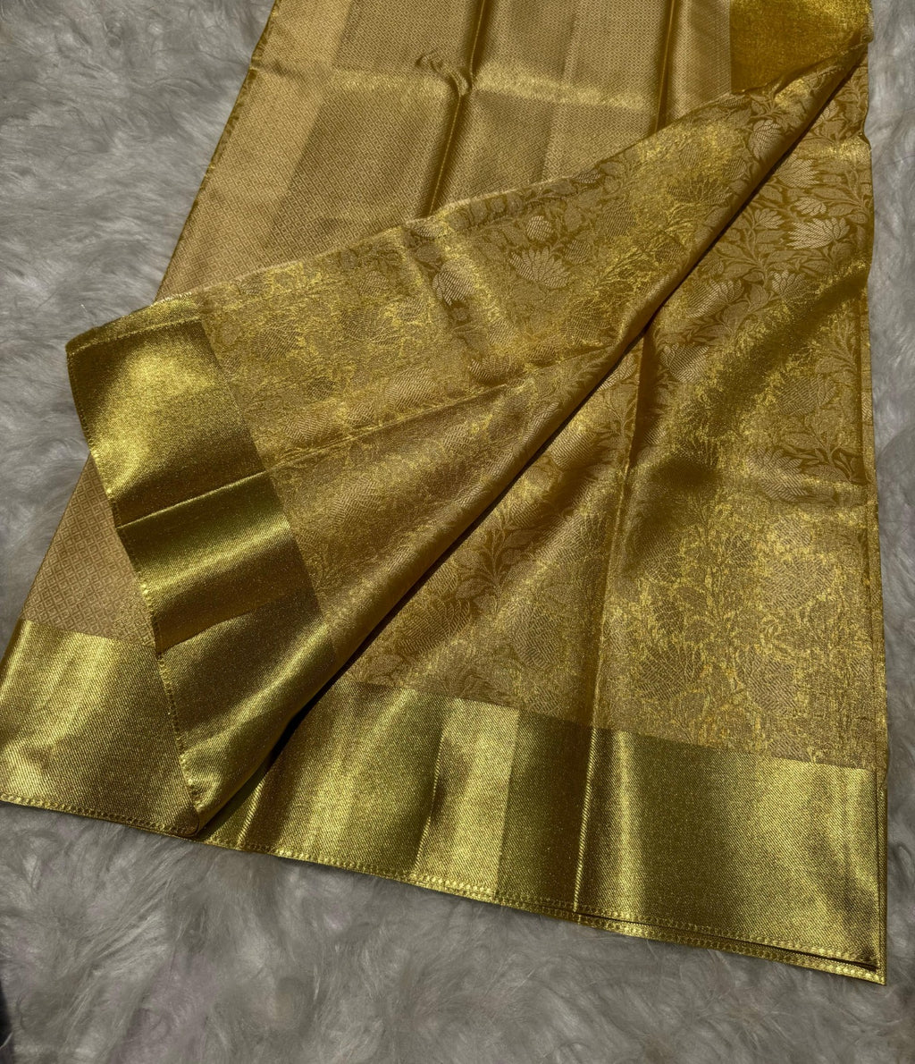 Banarasi Tissue Silk Saree-BTSGLD01