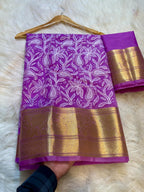 Banarasi Soft Silk Organza Saree-BORGCLG4