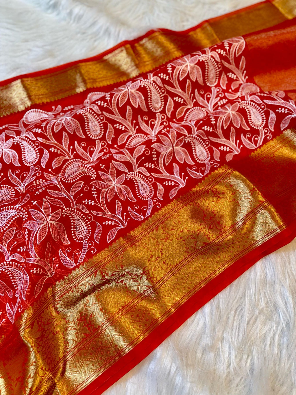 Banarasi Soft Silk Organza Saree-BORGCRG3