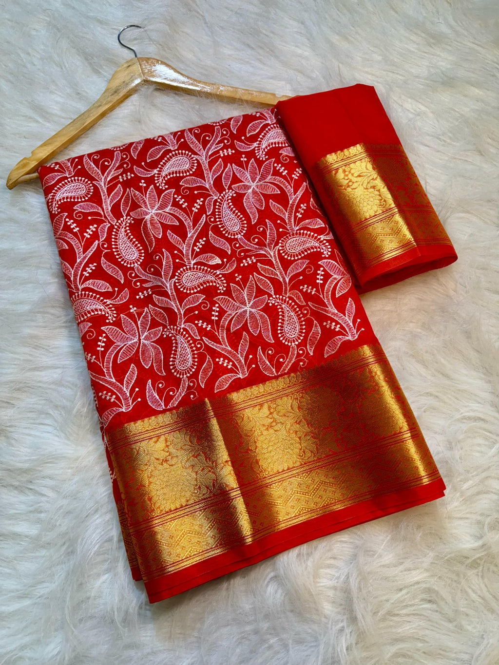 Banarasi Soft Silk Organza Saree-BORGCRG3