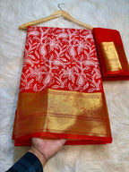 Banarasi Soft Silk Organza Saree-BORGCRG3