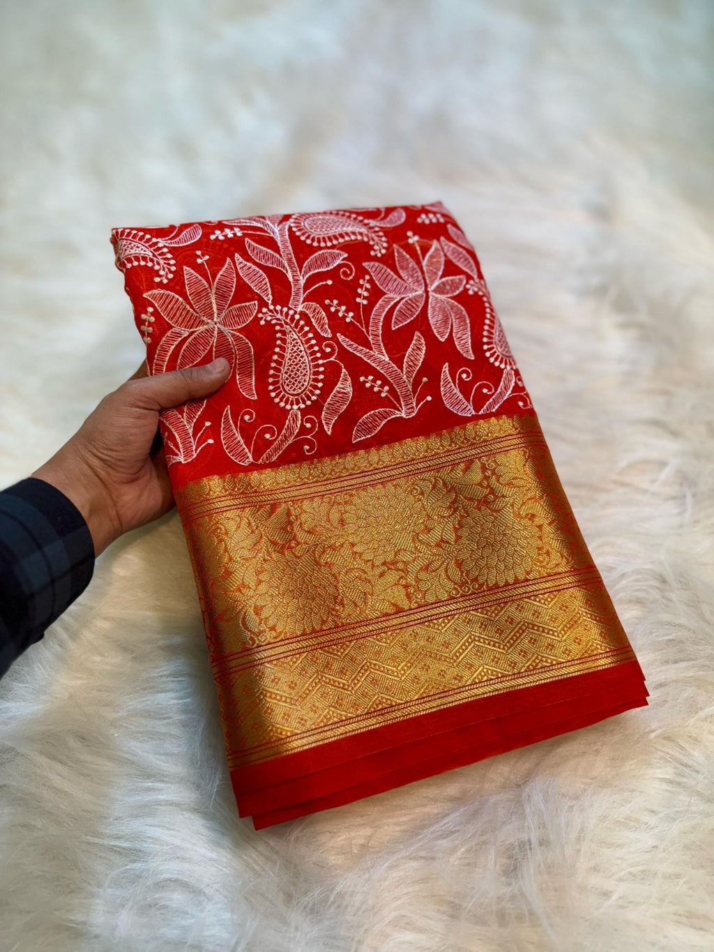 Banarasi Soft Silk Organza Saree-BORGCRG3