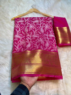 Banarasi Soft Silk Organza Saree-BORGCPG2