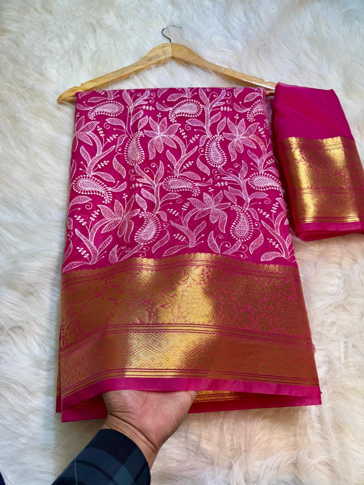 Banarasi Soft Silk Organza Saree-BORGCPG2