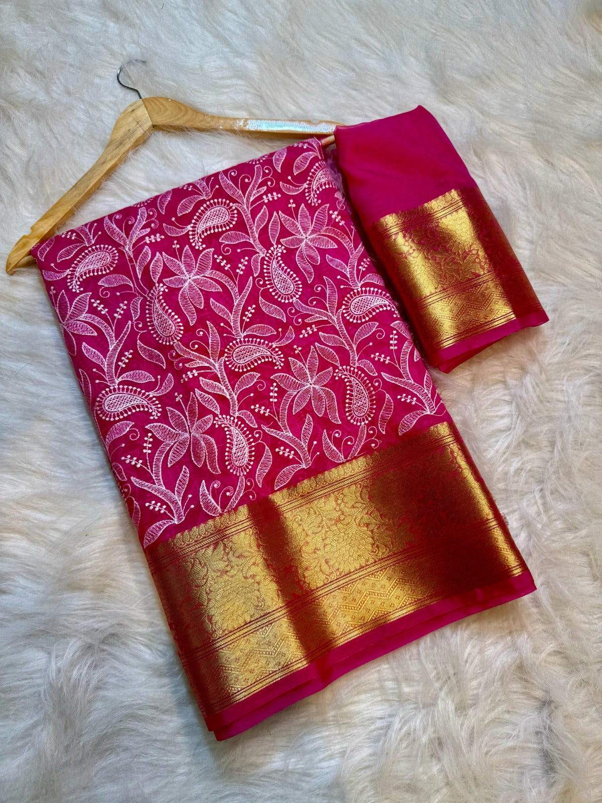 Banarasi Soft Silk Organza Saree-BORGCPG2