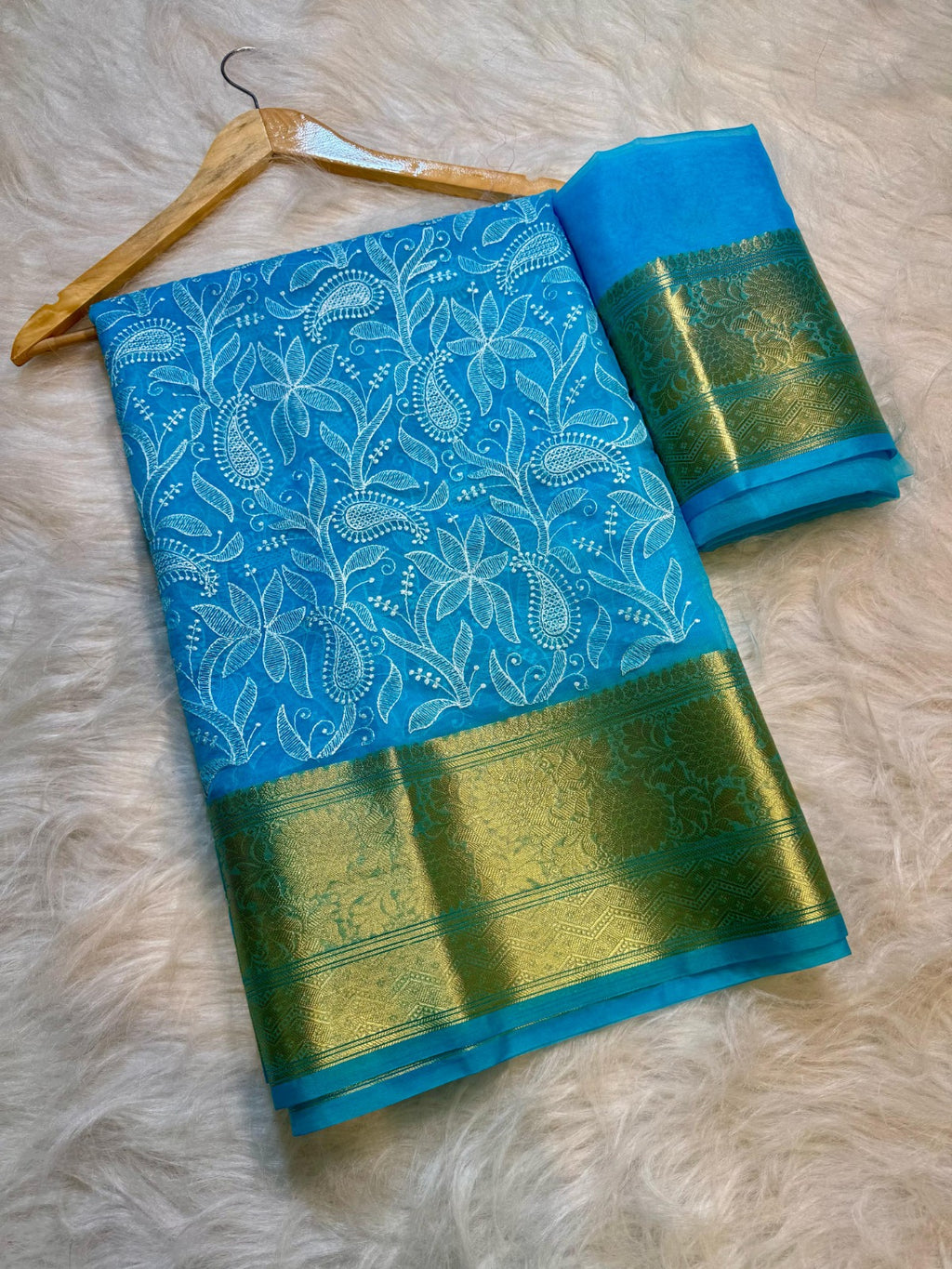Banarasi Soft Silk Organza Saree-BORGCBG1