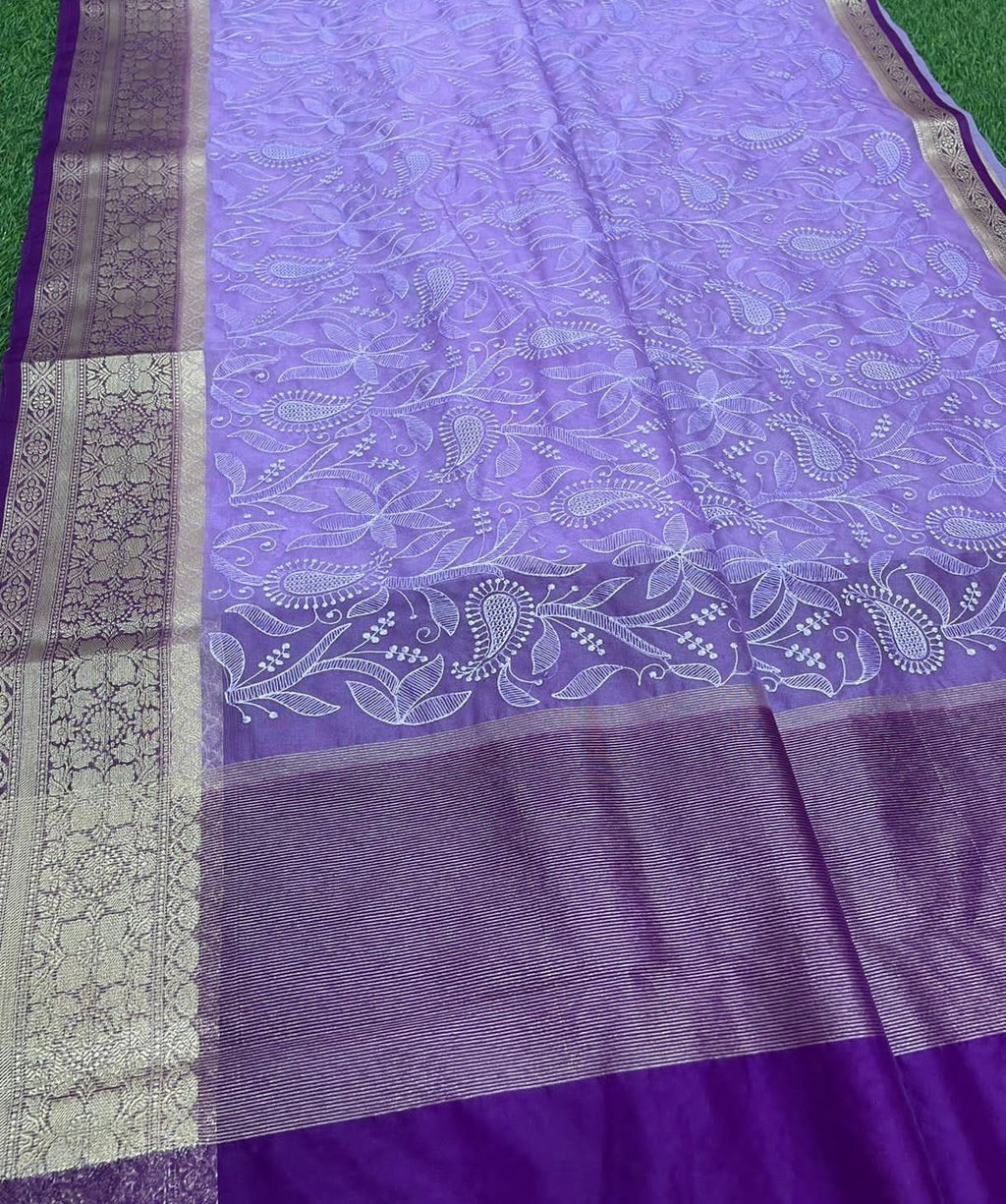 Banarasi Soft Silk Organza Saree-BORGCP02