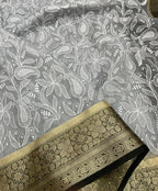 Banarasi Soft Silk Organza Saree-BORGCB01