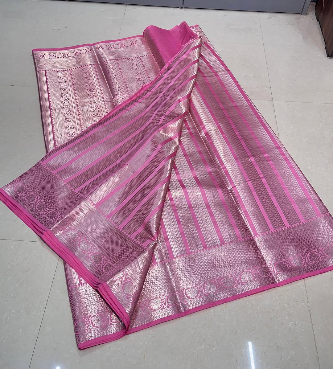 Banarasi Kanchipuram Mashru Silk Saree-BKMBPS01