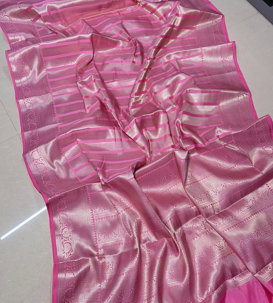 Banarasi Kanchipuram Mashru Silk Saree-BKMBPS01