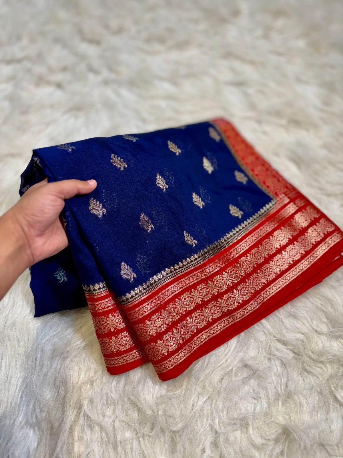 Banarasi Mulmul Silk Saree-BMLRB08