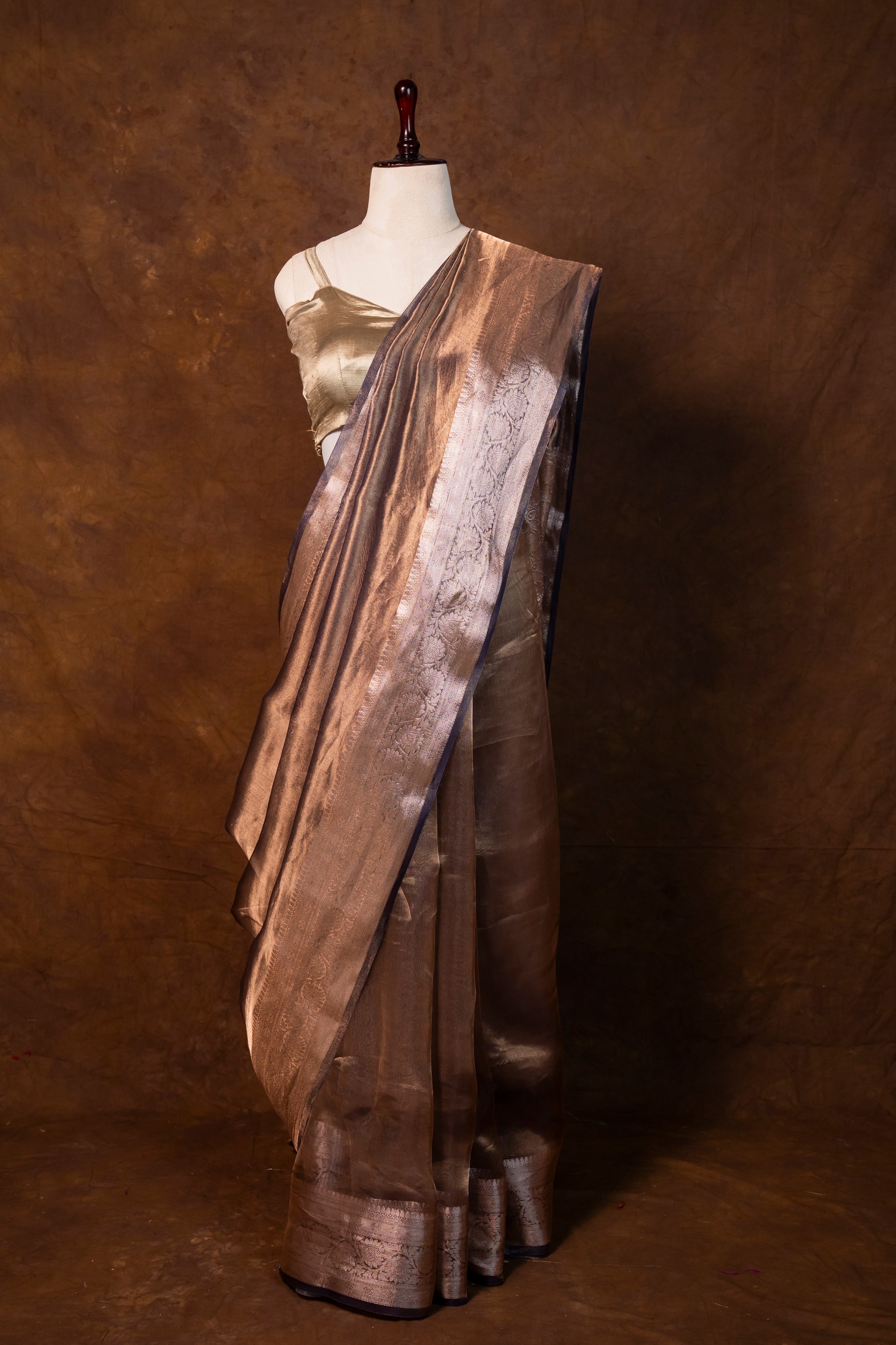 Banarasi Handloom Tissue Silk Saree - ATIS11109