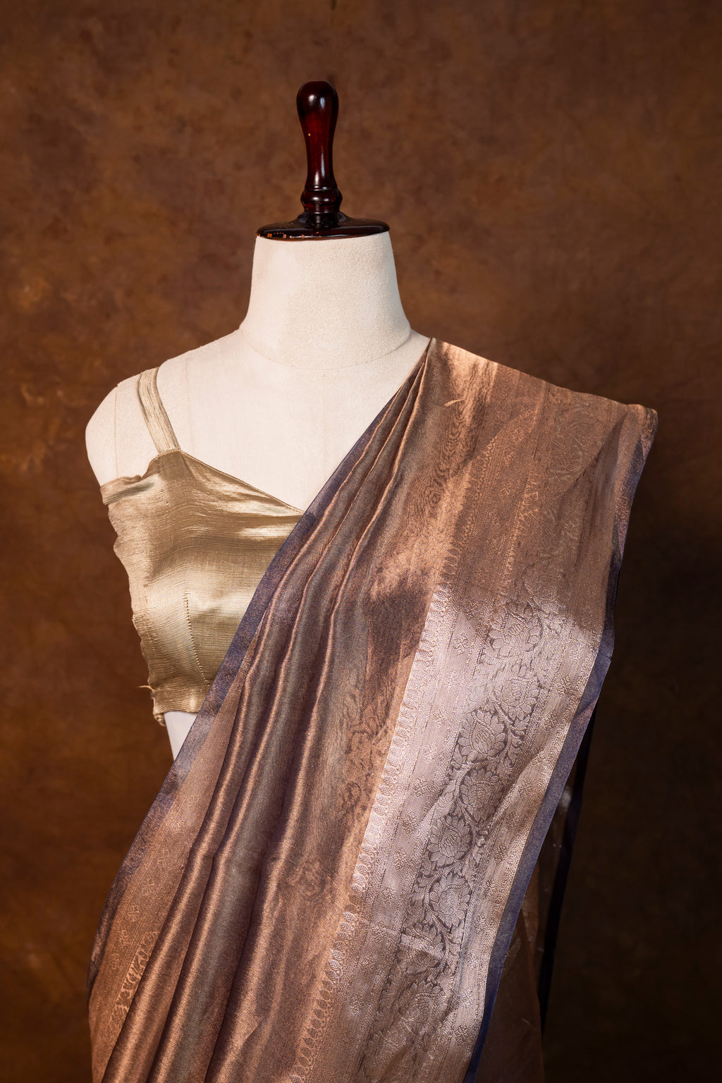 Banarasi Handloom Tissue Silk Saree - ATIS11109