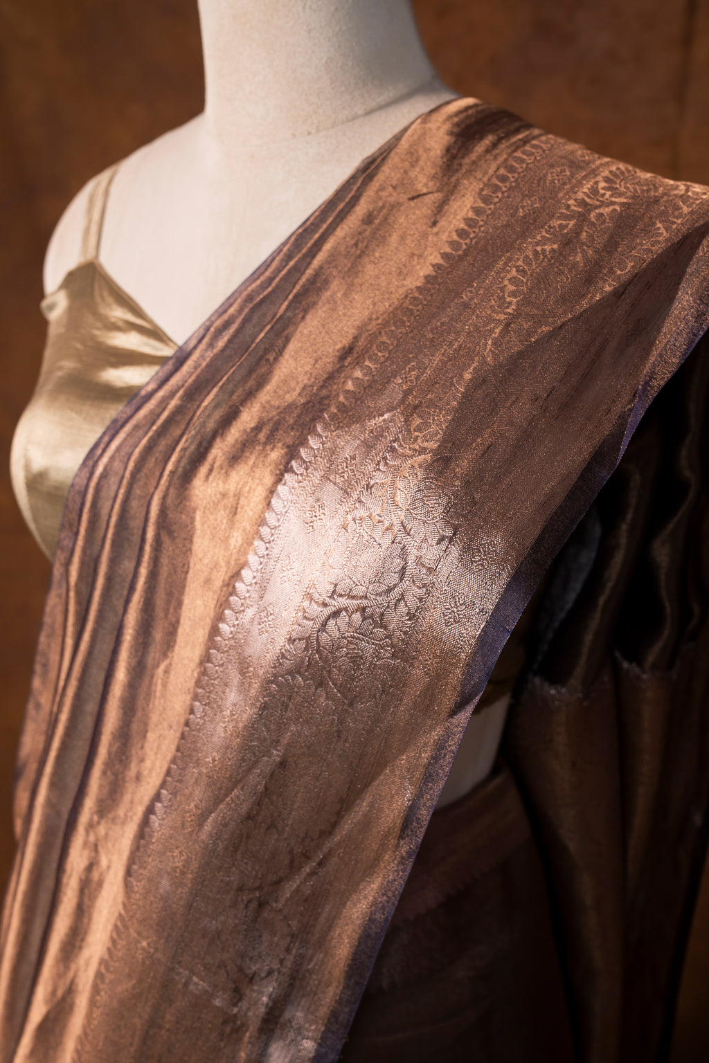 Banarasi Handloom Tissue Silk Saree - ATIS11109