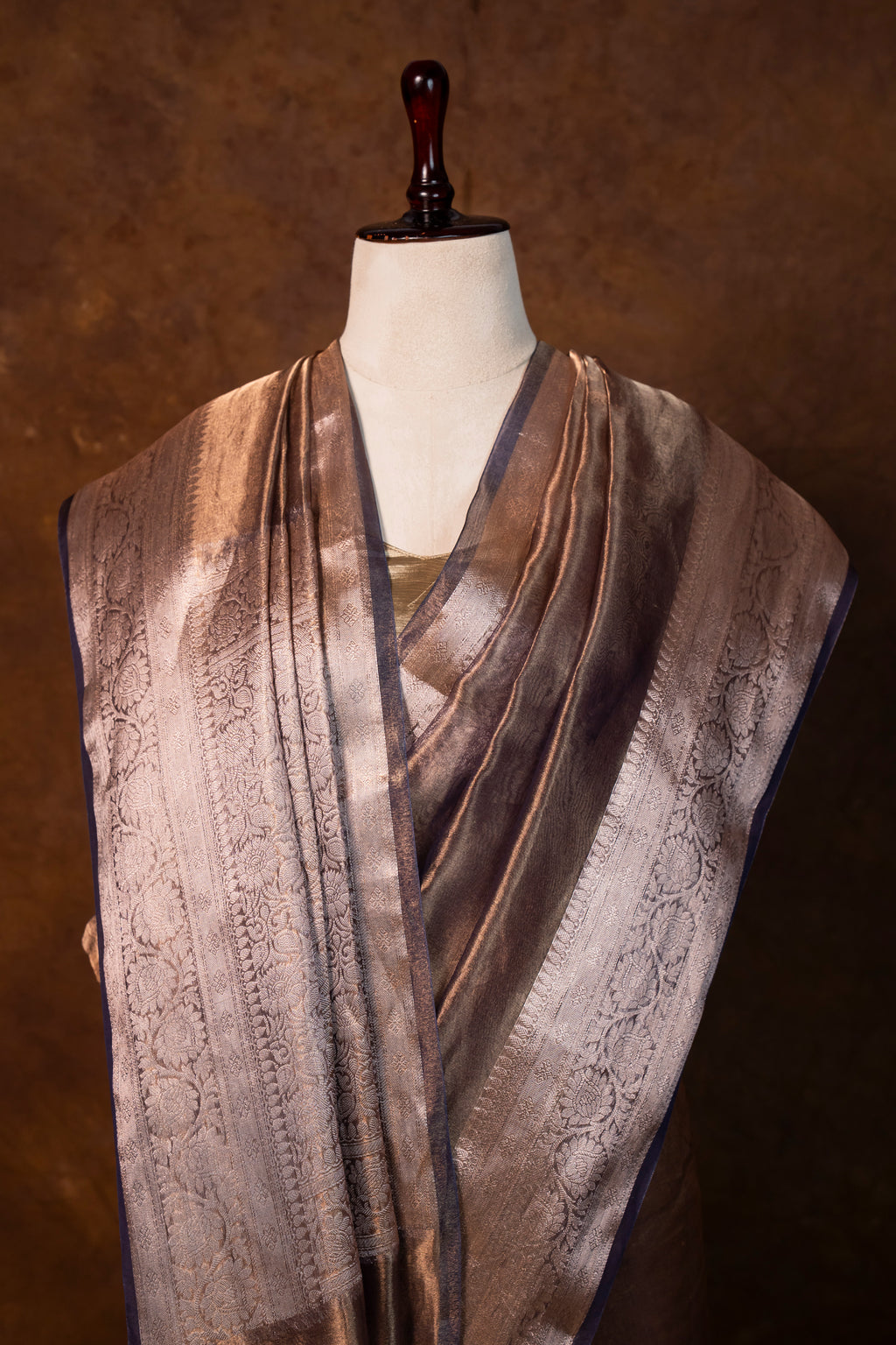 Banarasi Handloom Tissue Silk Saree - ATIS11109