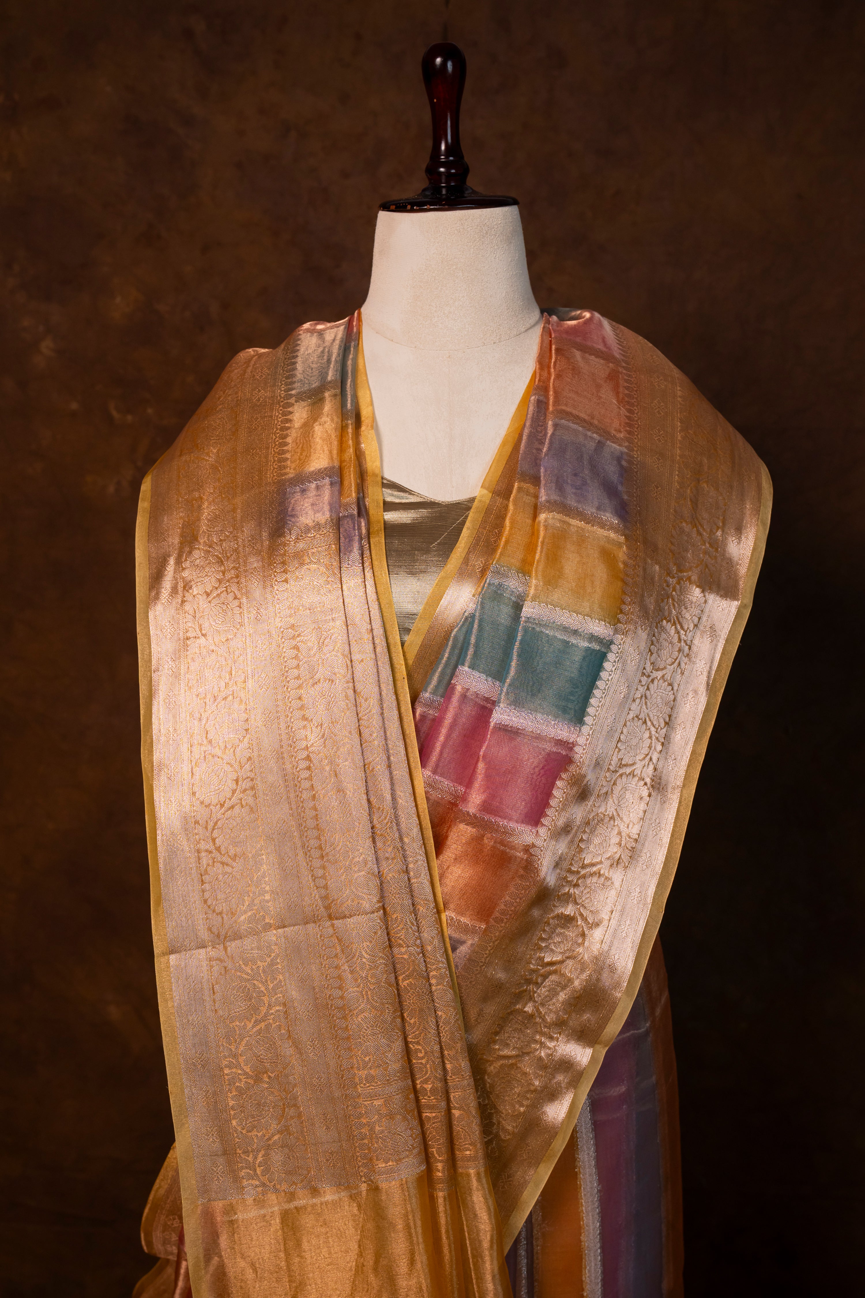 Banarasi Handloom Tissue Silk Saree - ATIS1908