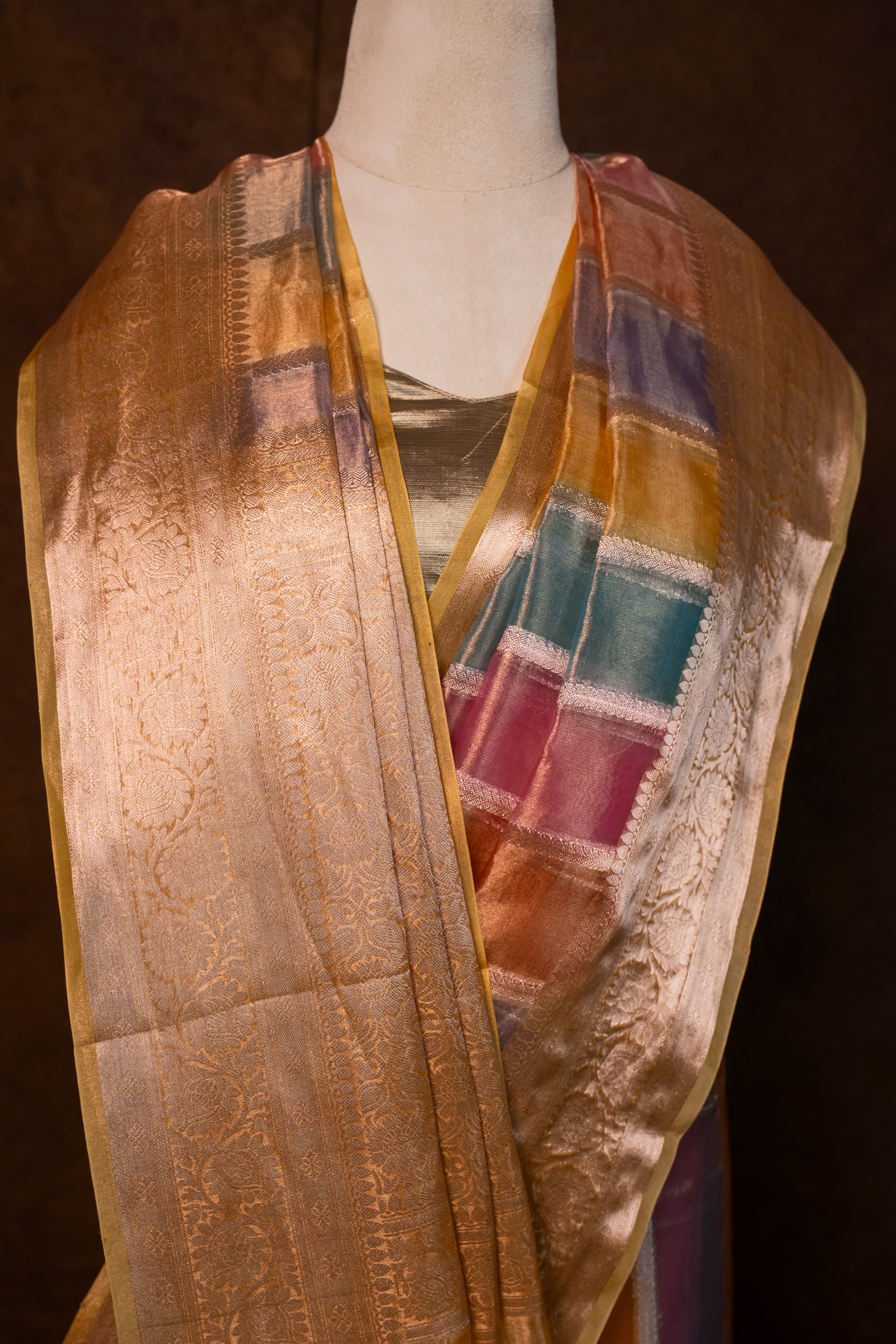 Banarasi Handloom Tissue Silk Saree - ATIS1908