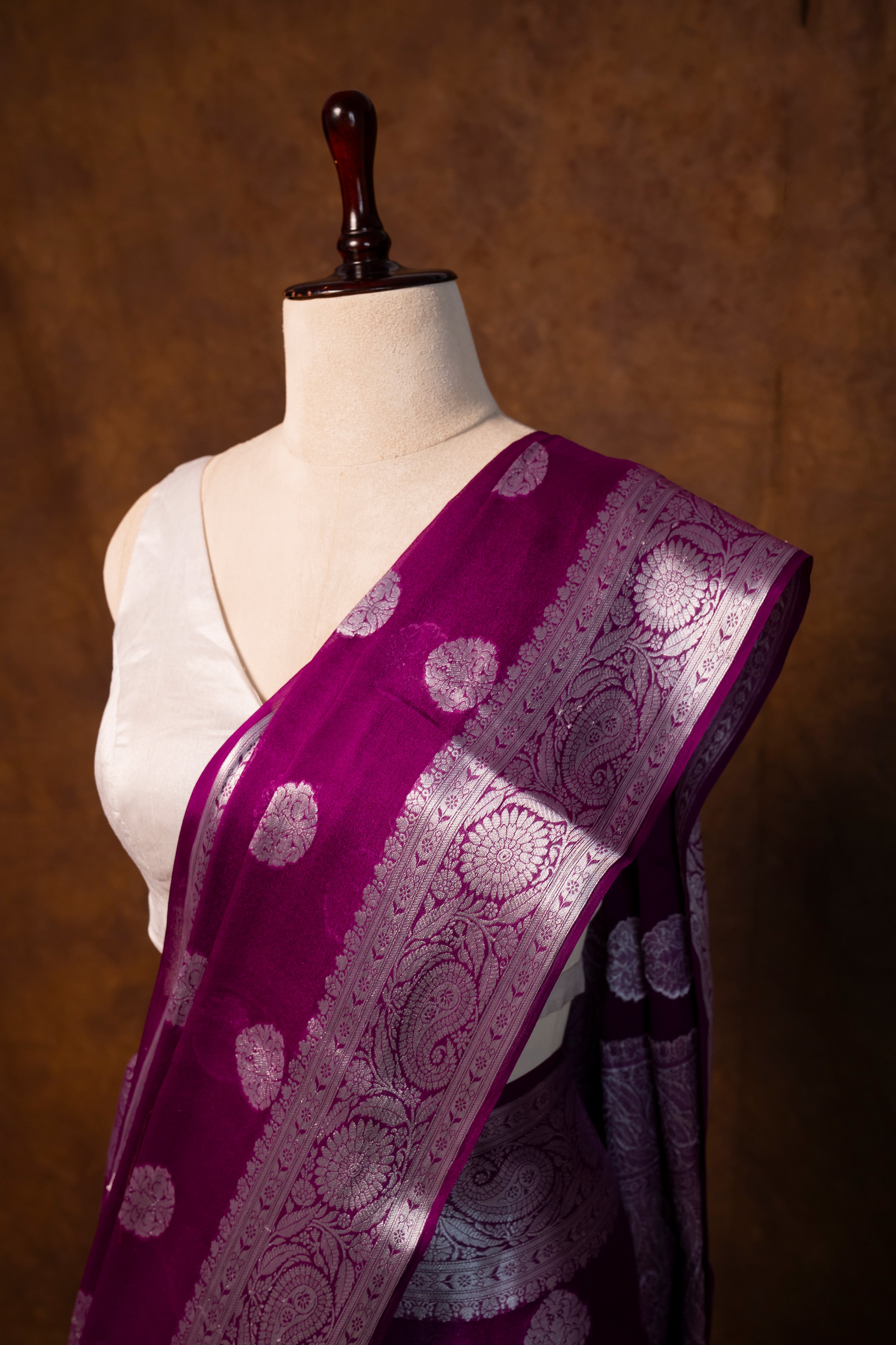 Banarasi Mashru Silk Saree - AMAS1001