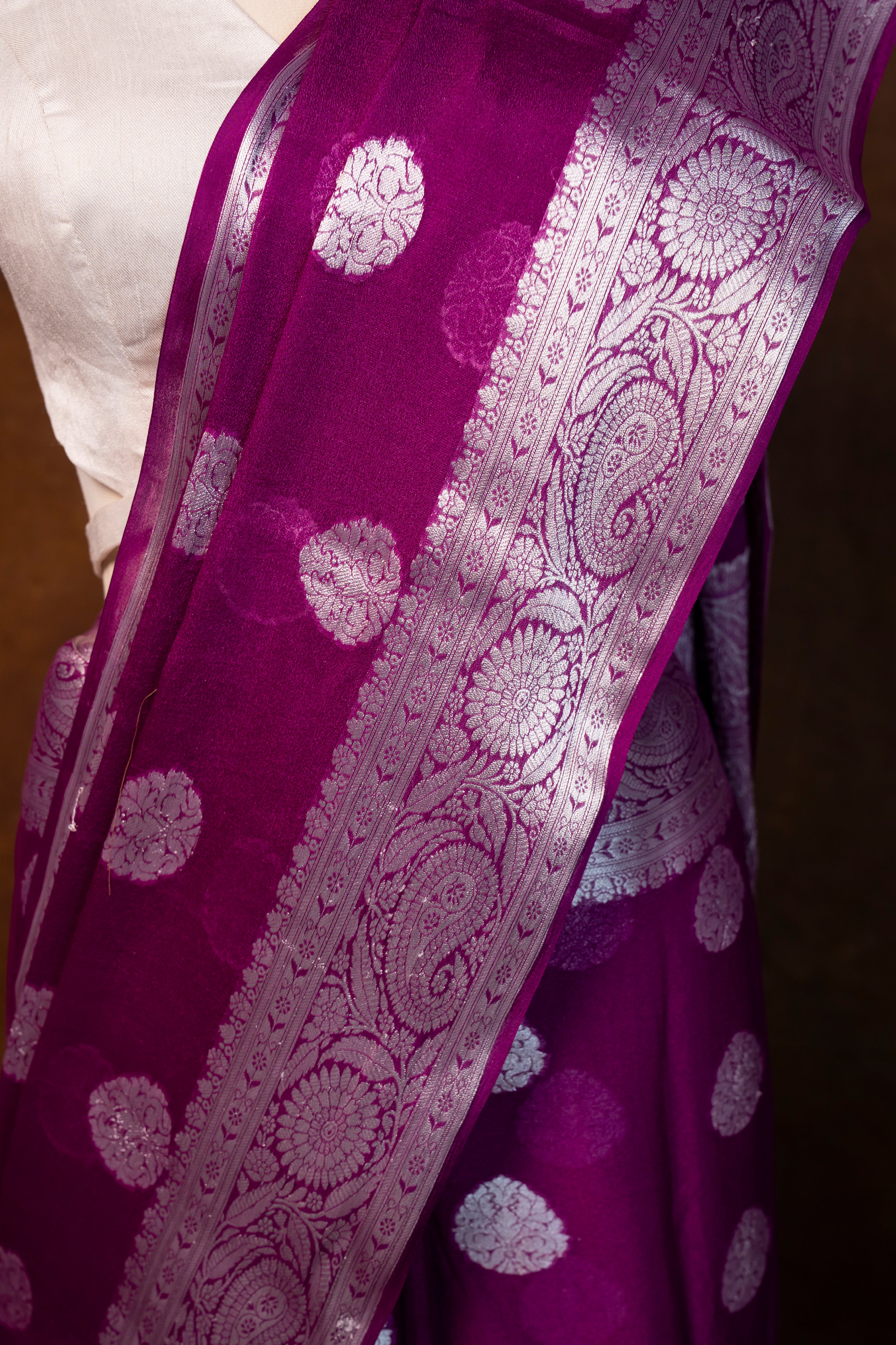 Banarasi Mashru Silk Saree - AMAS1001