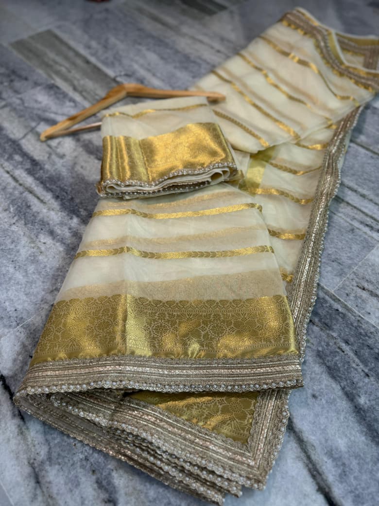 Banarasi Organza Silk Saree-BOWTG02