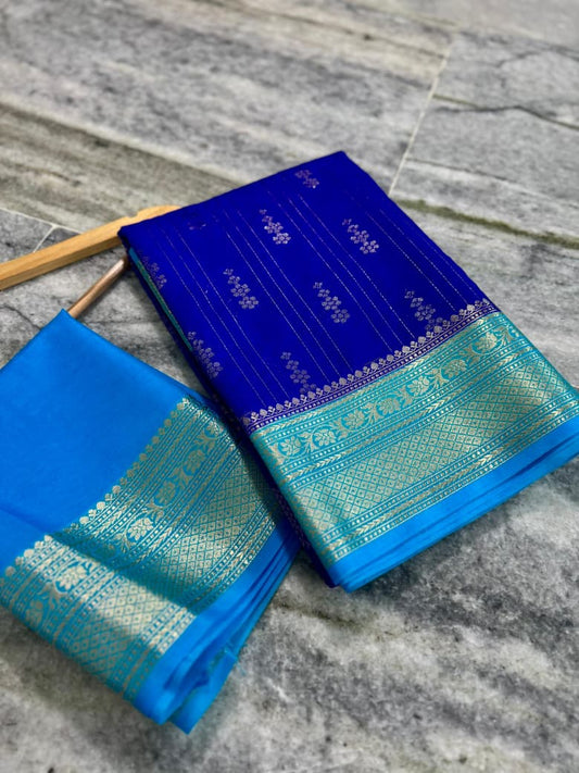 Banarasi Chinia Silk Saree-BCNRBSB02