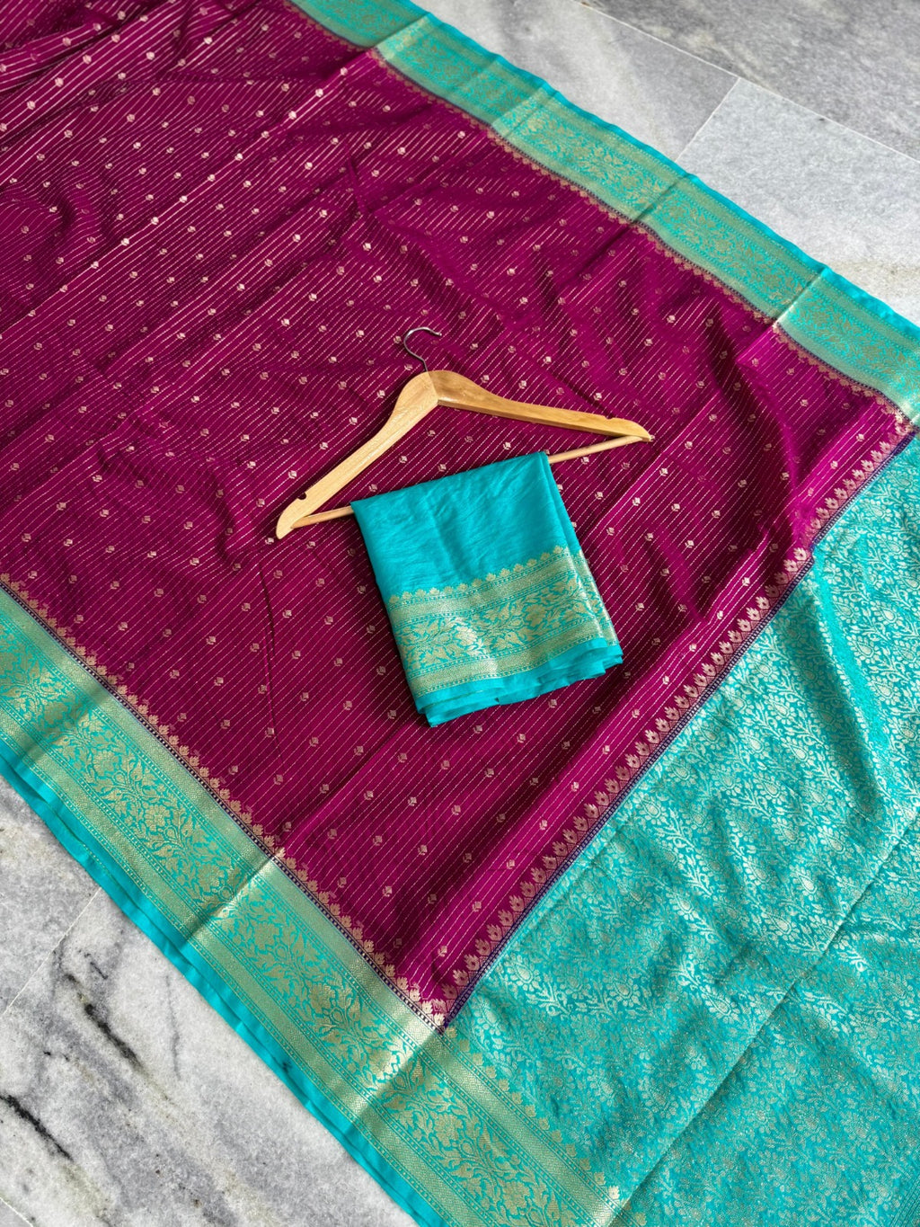 Banarasi Chinia Silk Saree-BCNWBL01