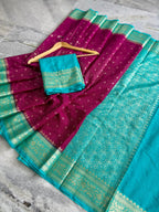 Banarasi Chinia Silk Saree-BCNWBL01