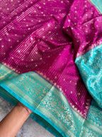 Banarasi Chinia Silk Saree-BCNWBL01
