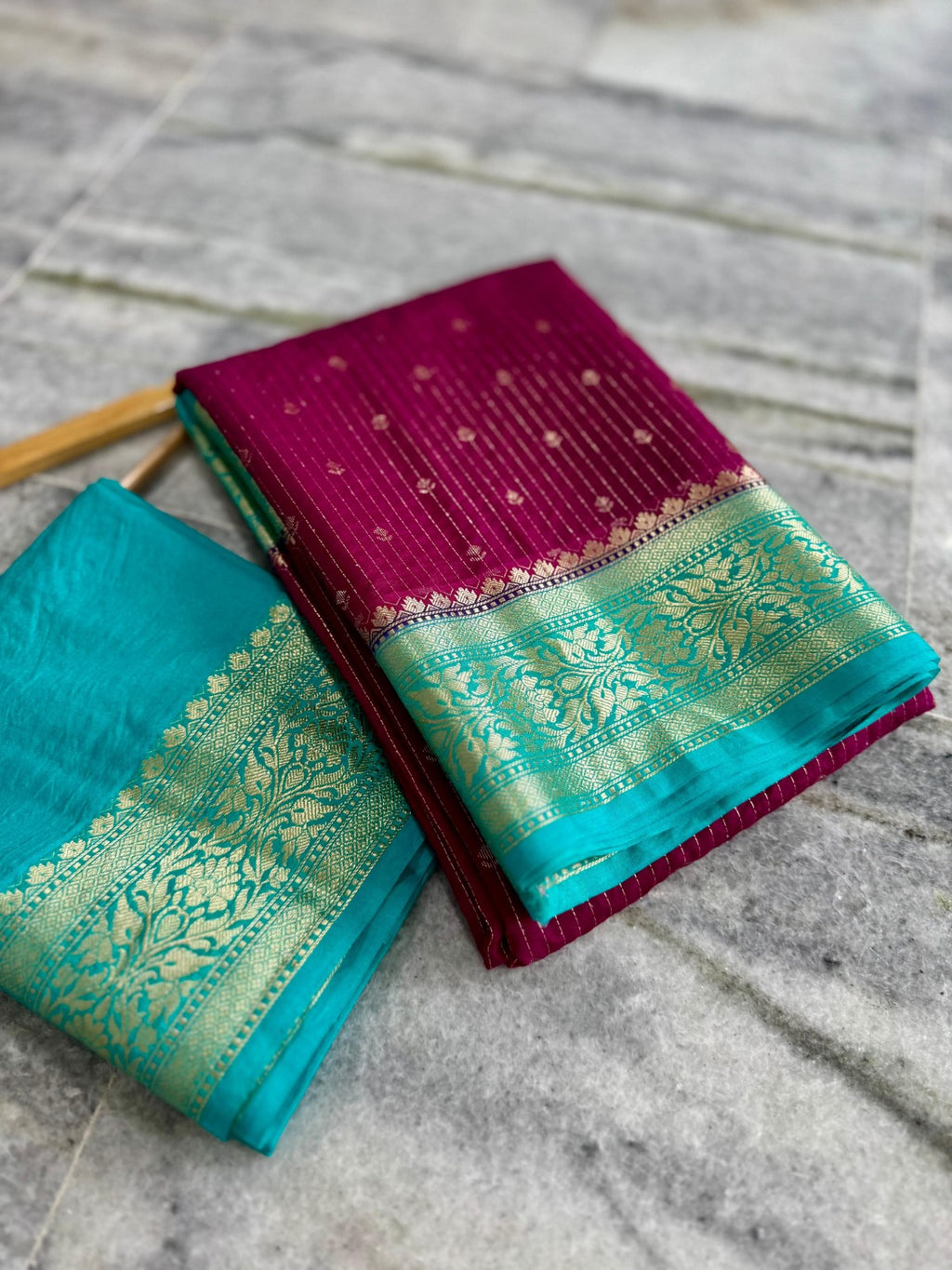 Banarasi Chinia Silk Saree-BCNWBL01