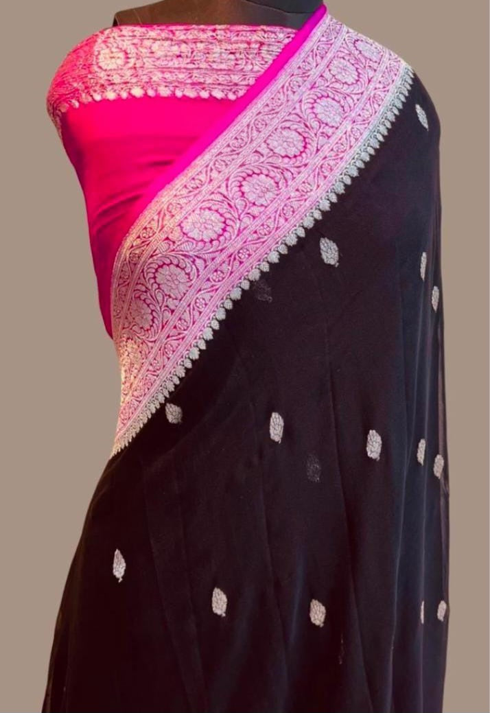 Banarasi Khaddi Buti Georgette Saree - BKBG001